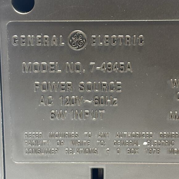 Vintage GE General Electric AM/FM Stereo Blue Digital Dual Clock Radio 7-4945A - Picture 7 of 16